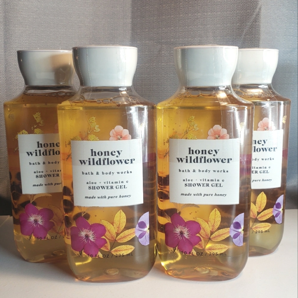 BBW HONEY WILDFLOWER SHOWER GEL X4